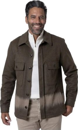 Jacob Cohen Khaki Flannel Shirt Jacket - Heren - Zomerjassen - Grijs - M - Katoen - Jassen
