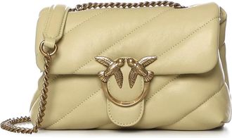 Pinko Mini Love Bag Puff Maxi Quilt - Dames - Schoudertassen - Geel - ONE Size - Katoen - Tassen