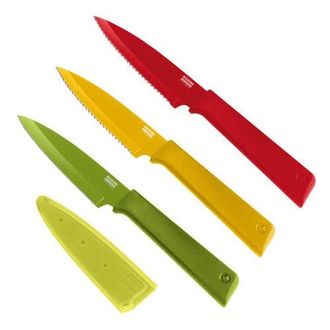 Kuhn Rikon Straight & Serrated Paring Knife Set in Multicolor at Nordstrom