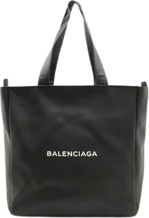 Balenciaga Pre-owned Everyday Large Leather Tote - Dames - Vintage Shopper - Zwart - ONE Size - Leer - Vintage