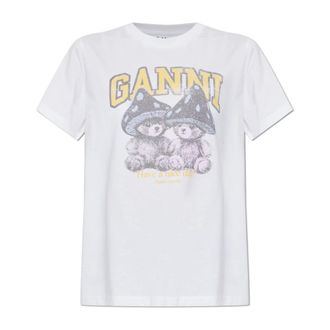 Ganni Dames, Tops, Wit, Maat: XS Katoen