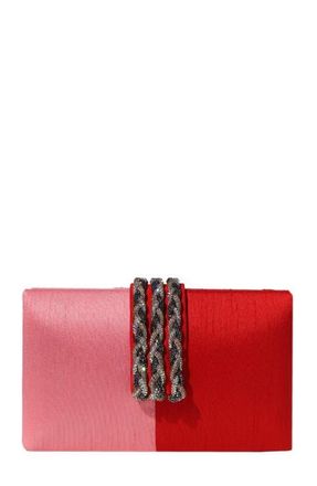 Simitri Braided Fringe Clutch in Coral at Nordstrom