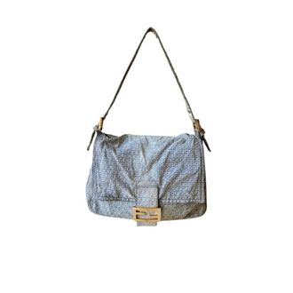 Fendi Pre-owned Mamma Baguette - Dames - Pre-owned - Blauw - Maat: ONE Size Denim