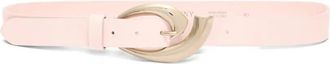 Genny Cintura in pelle con fibbia con fibbia curva - Rosa