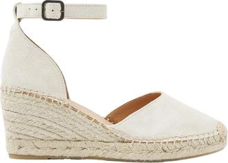 VIA VAI Flora Braid Espadrilles - Dames - Sleehakken - Beige - 38 EU - Leer - Schoenen
