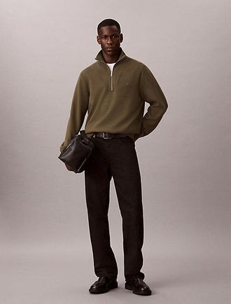 Calvin Klein Jersey De Punto Suave Con Cremallera De Un Cuarto