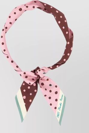 Fendi falena silk scarf double sided dots