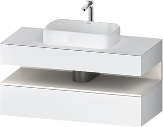 Duravit Duravit - Qatego Consola Mueble Bajo Lavabo, 1 Extra&iacute;ble, 1 Caj&oacute;n