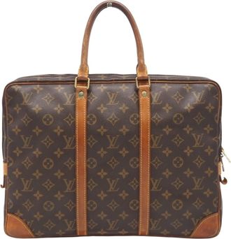 Louis Vuitton Brown Coated Canvas Briefcase (Pre-Owned)