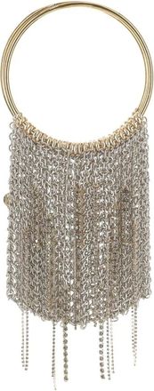 Silvia Gnecchi Handbags, female, Gray, Size: ONE SIZE Handbag with Chain Fringes