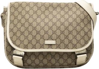 Gucci Pre-owned Vintage Crossbody Bag - Dames - Vintage Schoudertas - Beige - ONE Size - Leer - Vintage