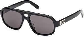 GCDS GD0046 01A Mens Sunglasses Black Size 54