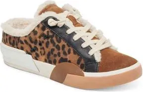 Dolce Vita Zantel Faux Shearling Lined Slip-On Sneaker in Leopard Suede at Nordstrom Rack, Size 6