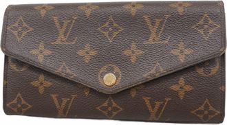 Louis Vuitton Brown Fuchsia Long Wallet (Bi-Fold) (Pre-Owned)