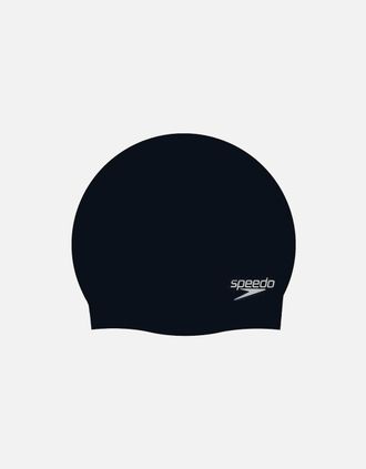 Speedo Unisex Adult 3D Silicone Swim Cap - Black - Size: ONE size