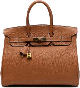 Hermès Borsa a mano Birkin Retourne 35 in pelle Togo 2004 - Marrone