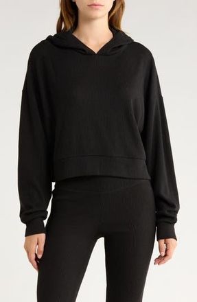Gottex Rib Hoodie in Black at Nordstrom Rack, Size X-Large