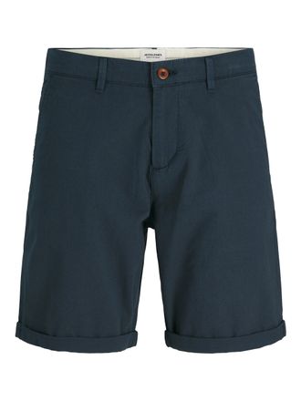 Jack & Jones Chinohose JACK & JONES JPSTMARCO ERIK CHINO SHORT MID, Herren, Gr. L, N-Gr, blau (navy blazer), Web, Obermaterial: 98% Baumwolle, 2% Elasthan, unifarb