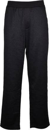 A|X Armani Exchange Relaxed Fit Black Tracksuit Bottoms with Embossed Texture