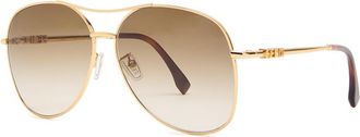 Fendi Aviator-style Sunglasses - Brown Light - One Size