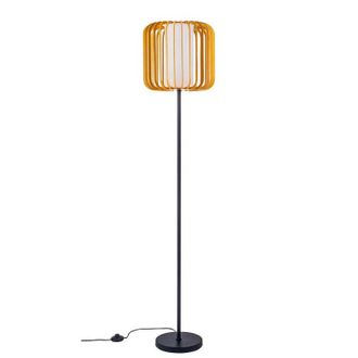 Forlight Forlight - Viva Pie De Sal&oacute;n En Negro Y Madera Clara Para Bombilla E27