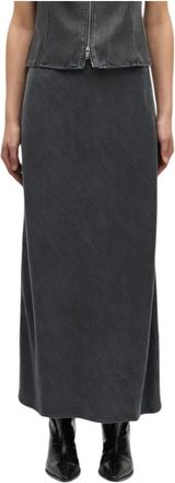 Sams&oslash;e & Sams&oslash;e Saclara Skirt - Dames - Maxi Rokken - Grijs - XS - Rokken