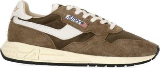 Autry Brown Suede Contrast Heel Sneakers