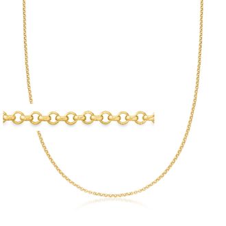 RS Pure by Ross-Simons 2.5mm 14kt Yellow Gold Rolo-Link Necklace