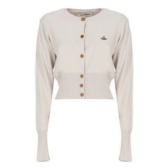 Vivienne Westwood Truien & Vesten, Dames, Beige, S, Katoen, Bea Cardigan