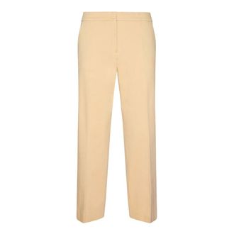 Elena Miro Cropped Trousers, female, Beige, Size: 4XL Pantalone
