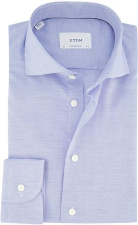 Eton Contemporary fit overhemd wide collar Eton lichtblauw