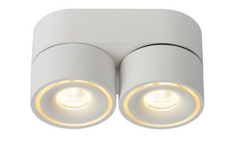Lucide Foco de techo de aluminio con 2 LED integrado, blanco