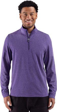 Cutter & Buck Adapt Recycled Soft Knit Stripe Mens Quarter Zip Pullover