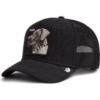Goorin Brothers Punk Dawg Patch Snapback Trucker Hat in Black Denim at Nordstrom