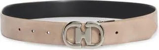 Vince Camuto Squat Horsebit Buckle Reversible Belt in Taupe Black at Nordstrom Rack, Size X-Large