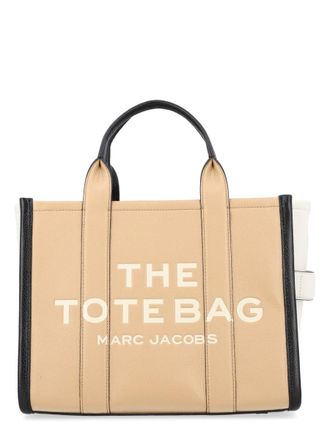 Marc Jacobs Womens Tote Bag Beige Leather Cow Handbags Hand
