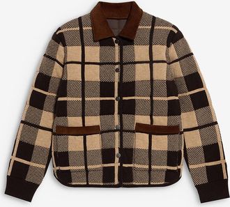 Guest In Residence Kurze Jacke aus Karo-Jacquard