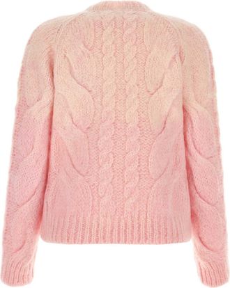 Maison Margiela Womens Pink Mohair Blend Sweater - Light Pink Wool - Size X-Small