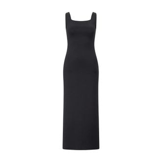 Khaite Maxi Dresses, female, Black, L, Elegant Viscose Midi Dress