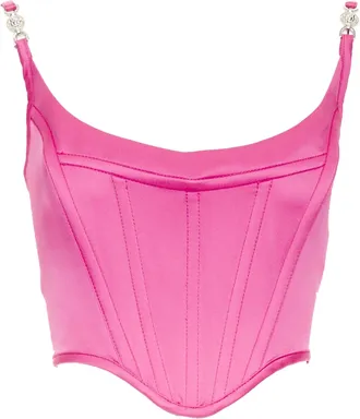 Versace fuchsia pink crop top
