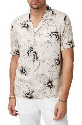 John Varvatos Dan Modal Camp Shirt in Dew Grey at Nordstrom Rack, Size Small