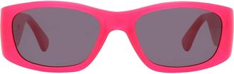 Moschino Grey Rectangular Ladies Sunglasses MOS145/S 0MU1/IR 55