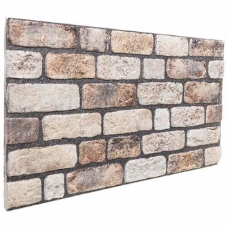vidaXL Paneles De Pared 10 Pcs Marr&oacute;n Claro 100 X 50 Cm Espuma Eps Vidaxl