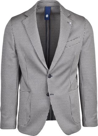Bharnaba Blue Unlined Polyester-Blend Round Jacket
