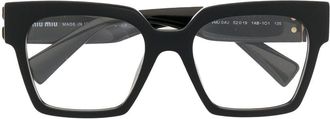 Miu Miu Eyewear square frame glasses - women - Acetate - 52 - Black