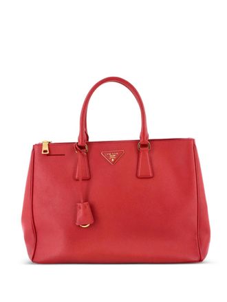 Prada Galleria Double Zip Saffiano Leather Large tote bag - Rosso