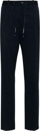 Circolo 1901 Broek met trekkoord en plooien - Heren - Straight fit broeken - Blauw - S - Katoen - Broeken