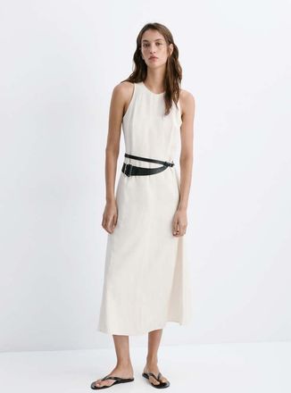 Mango Vestito svasato dettaglio cuciture grezzo - Donna - M - MANGO