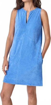 Lilla P Terry Zip Dress In Ultramarine
