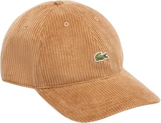 Lacoste Corduroy Visor Cap - unisex - Petten - Bruin - ONE Size - Accessoires